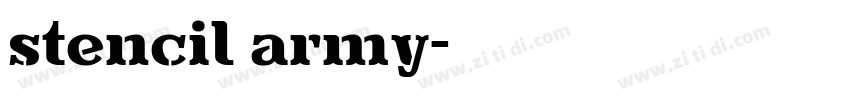 stencil army字体转换